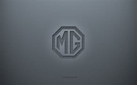 Download wallpapers MG logo, gray creative background, MG emblem, gray ...