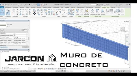 Muro Estructural Tutorial Revit 2018 YouTube