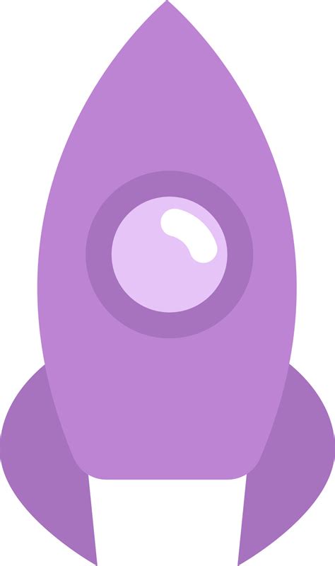 Purple Rocket Illustration On A White Background 13554166 Vector Art