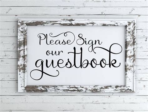 Please Sign Our Guestbook Svg Cut File Mygracelynndesigns Etsyshop