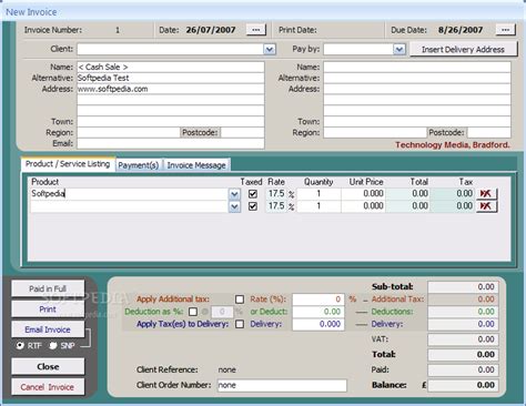 Access Invoice Template | invoice example