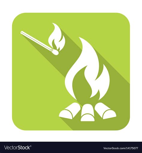 Campfire silhouette Royalty Free Vector Image - VectorStock