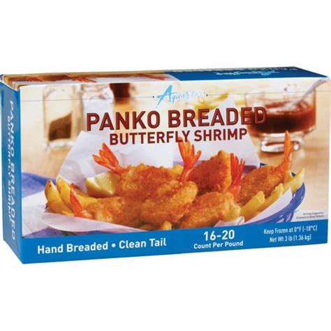 Aqua Star 16 20 Panko Breaded Butterfly Shrimp 3 Lbs Butterfly