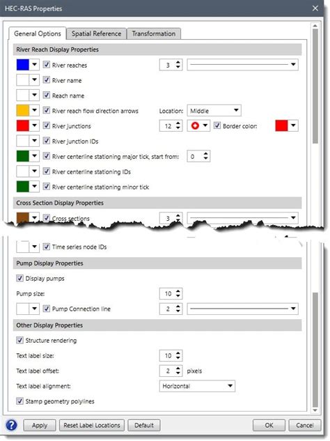 Hec Ras Element Display Properties Civilgeo Knowledge Base