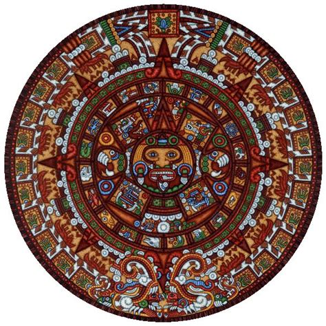 Modern Rendition Of Aztec Calendar Aztec Calendar Aztec Art Mayan Art