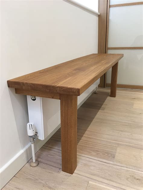 Oak Bench Over Radiator In Hallway Dining Room Bench Upholstered