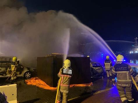 Dhow Catches Fire In Deira Port Uae Gulf News