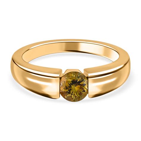 AA natürlicher goldener Tansanit Ring 0 57 ct SHOPLC