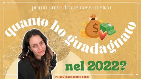 Quanto Ho Guadagnato Nel Primo Anno Di Business Mistico Come Partita