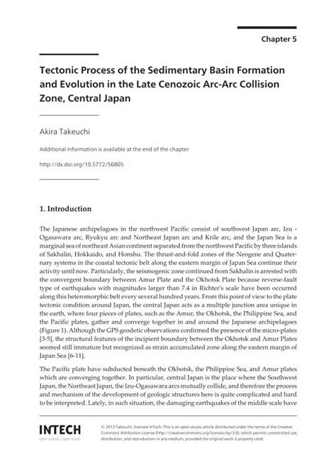 (PDF) Tectonic Process of the Sedimentary Basin Formation and ... · 112 Mechanism of Sedimentary ...