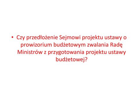 Przygotowanie Projektu Ustawy Bud Etowej Na Rok Ppt Pobierz