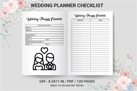 Wedding Planner Checklist Kdp Interior Graphic By Skdesignhub