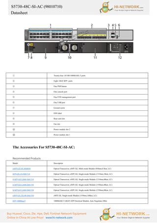 Huawei S5730 48c Si Ac Brochure Datasheet Pdf