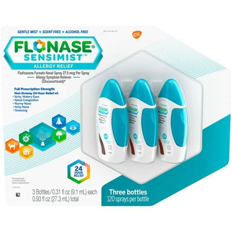 Flonase Sensimist Nasal Allergy Relief Spray Non Drowsy Medicine 120