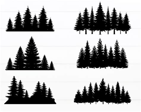 Pine Trees Svg Bundle Nature Svg Trees Cut File Pine Tree Silhouette