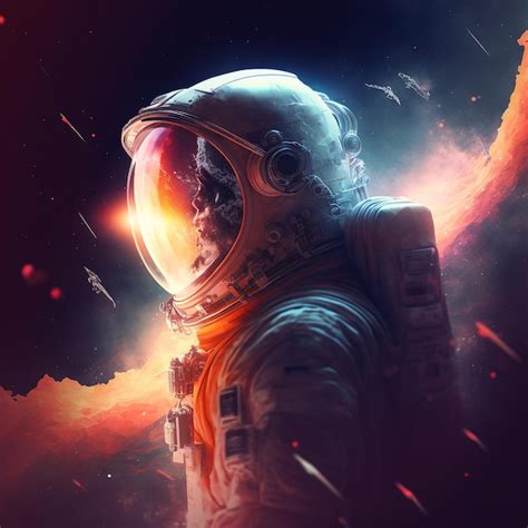 Premium Ai Image Generative Ai Astronaut Exploring Planet Watching