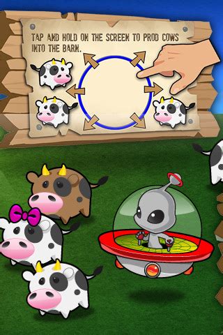 Save the Cattle in Cows vs Aliens for iPhone and iPad