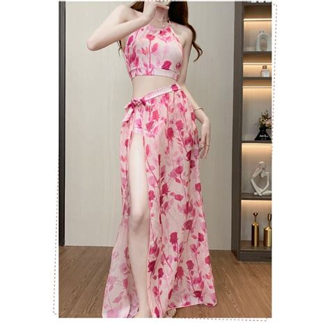 女款比基尼現貨 bikini 比基尼 分體泳衣 女 三件式 韓國性感溫泉網紅度假新款泳裝 女 蝦皮購物