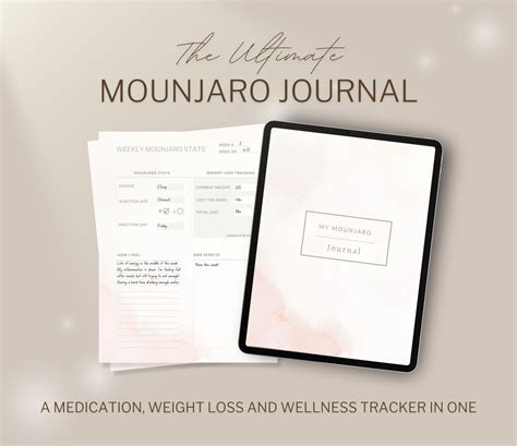 Mounjaro Weight Loss Tracker Pdf Weightloss Journal Fitness Planner Printable Weight Loss