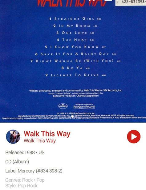 Walk This Way ~ S T Wtw Cd 1988 Hi Tech Aor Melodic Rock Westcoast