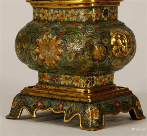 Bidlive Chinese Enamel Bronze Incense Burner