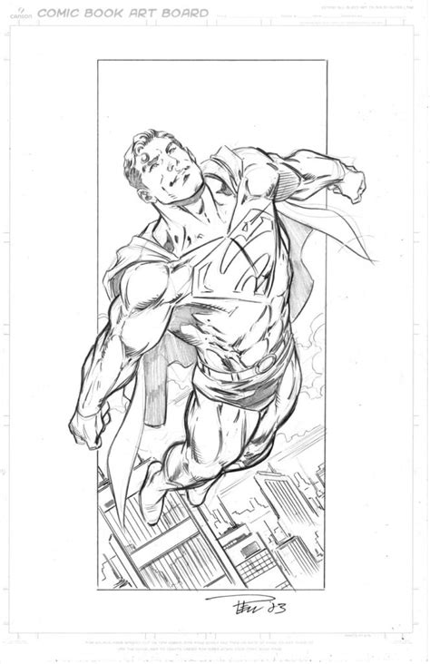 Sketch Pin Up Superman Paul Pelletier