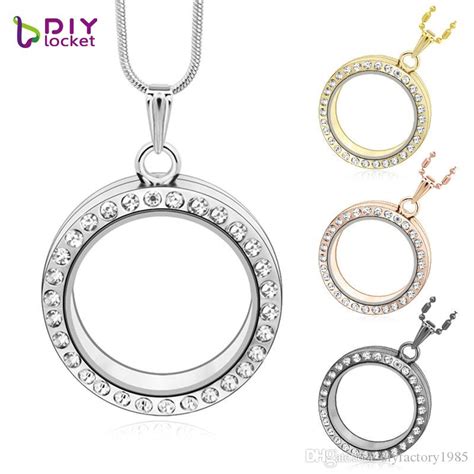 Set Of 5 Floating Charm Unique Lockets And Charms 30mm Round Magnetic