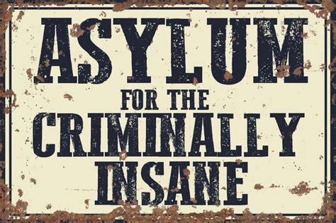 Vintage Asylum for the Criminally Insane metal Sign asylum | Etsy