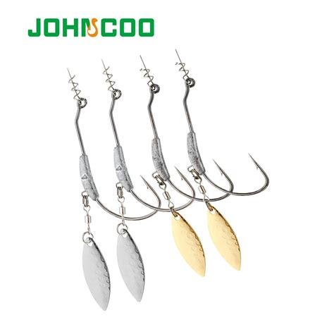 JOHNCOO Anzuelo De Pesca Offset Con Manivela De 2 9g Anzuelo Con Cabeza