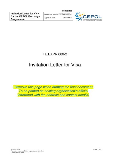 50 Best Invitation Letters For Visa And General ᐅ Templatelab Tea Band