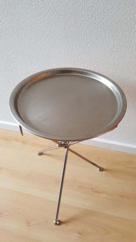 Bijzettafel Butler Tray Rond Metaal Opklapbaar Ø 38 cm bol