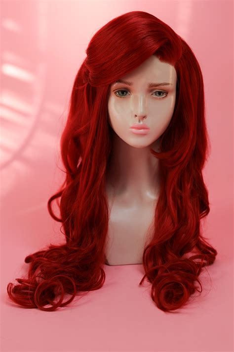 Ariel Style Wig Red Inspired The Little Mermaid Disney Etsy