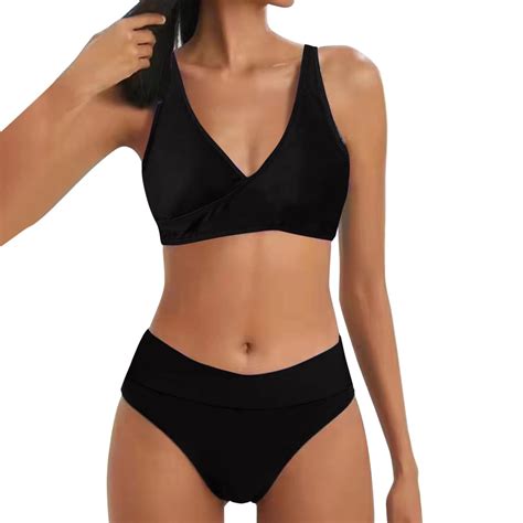 HAPIMO Women S Bikini Swimsuit Hawaiian Tropical Print Beachwear Summer Seaside Clothes For