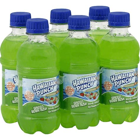 Hawaiian Punch Green Berry Rush 10 Fl Oz Bottles 6 Pack Fruit