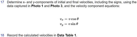 Determine X And Y Components Of Initial And Final Velocities