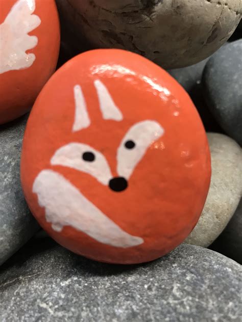 Fox Painted Rock In 2022 Rock Painting Designs Stone Art Painting