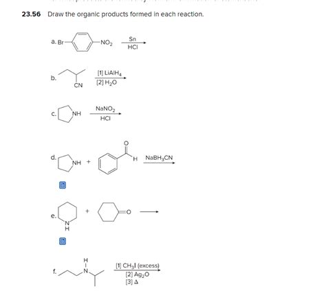 23 56 Draw The Organic Products Formed In Each Chegg