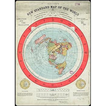 Amazon Gleason S New Standard Map Of The World Flat Earth 24 X36