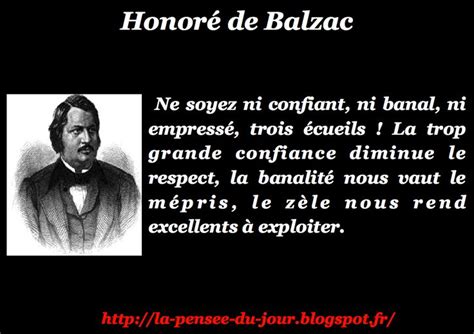 La Pens E Du Jour La Confiance Honor De Balzac Proverbes Et