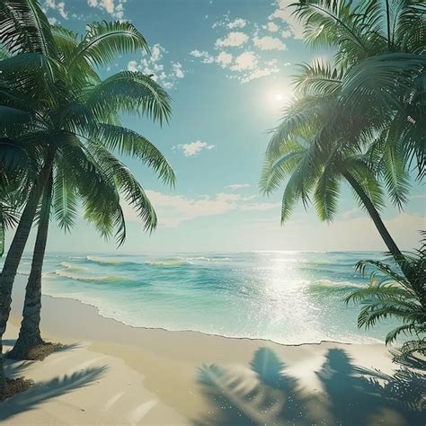 Premium Photo Tropical Paradise Beach Beautiful Magical Palm Trees