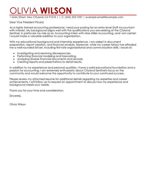 Professional Staff Accountant Cover Letter Examples