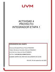 A Proyecto Integrador Etapa Conta Admini Pdf Actividad Proyecto