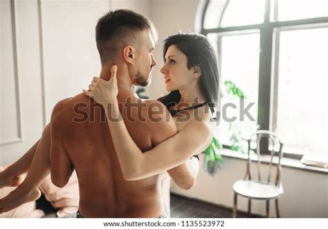 Naked Man Holding Woman His Arms Stock Photo 1135523972 Shutterstock