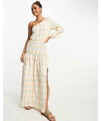 Abbigliamento A Quadri Monospalla Nude Da Donna Autunno Inverno Stileo It