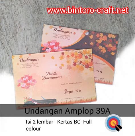 Undangan Amplop 39A Cetak Produsen Contoh Jual Beli Souvenir