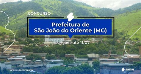 Concurso De São João Do Oriente Mg Vagas Imediatas Na Saúde