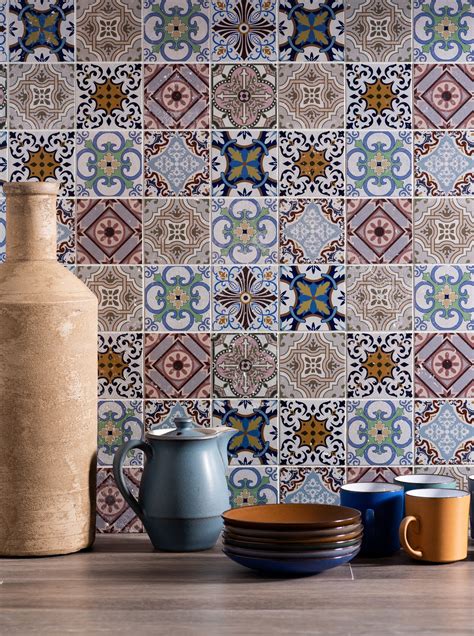 A Gorgeous Moroccan Inspired Mosaic With Intricate Detailing And Bright