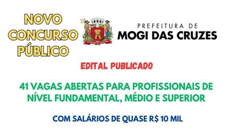 Concurso Público Prefeitura de Mogi das Cruzes Educação e outros