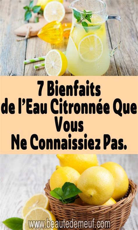 7 Bienfaits de lEau Citronnée Que Vous Ne Connaissiez Pas in 2020