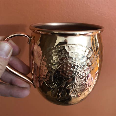 Pack Of Oz Moscow Mule Hammered Copper Barrel Mug With Colorado C